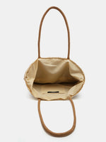 Tan Colour Blocked Tote Bag from