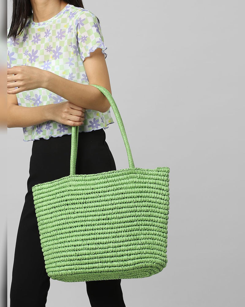 Green Straw Bag