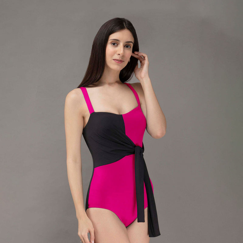 Hot Pink Tie up Swimsuit