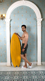 Fish Patterned Men Board Shorts