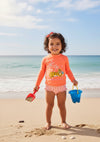 2pc Tiger Long Sleeve Rash Vest Swim Set