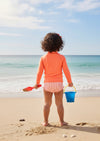 2pc Tiger Long Sleeve Rash Vest Swim Set
