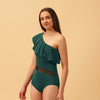 Fog Green Ruffles Swimsuit