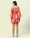Red Printed Cover-up Kimono
