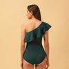 Fog Green Ruffles Swimsuit