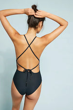 Seafolly Sun Temple Deep V Maillot