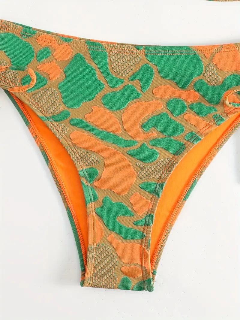 Camo Textured Bikini Set