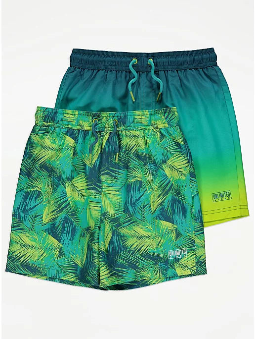 Green Swim Shorts 2 Pack
