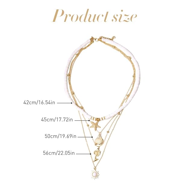 4 Layered Starfish Shell Necklace