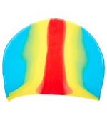 Long Hair Multi Color Silicone Swim Cap