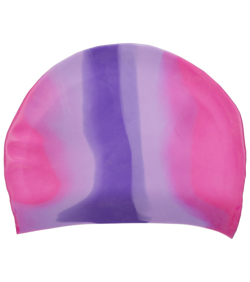 Long Hair Multi Color Silicone Swim Cap