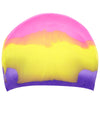 Long Hair Multi Color Silicone Swim Cap