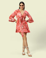 Red Printed Cover-up Kimono