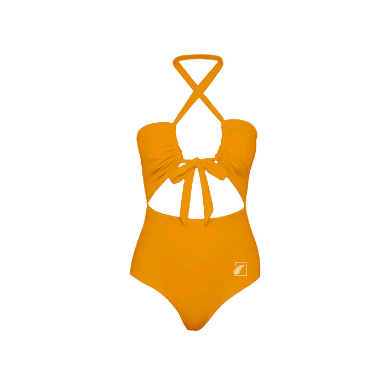 Versatile Criss-Cross Halter Maillot