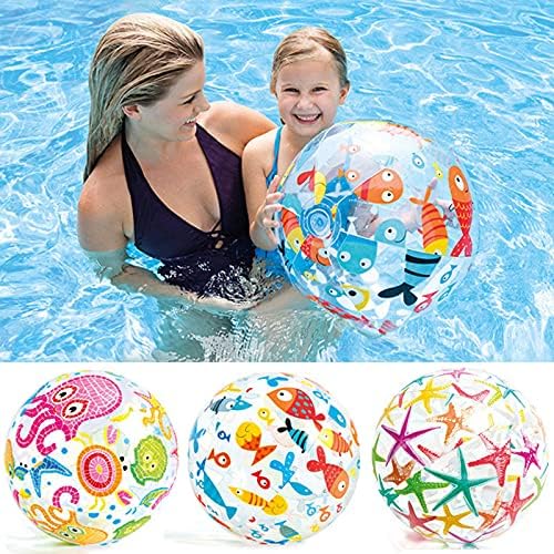 Assorted Print Inflatable Pool Balls (Pack of 3)