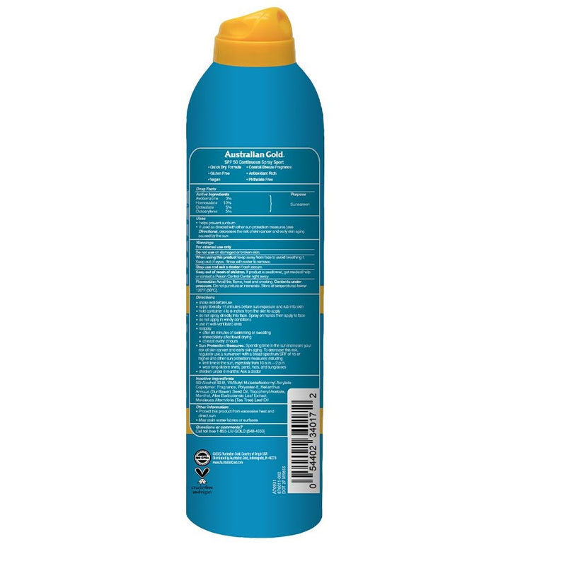 Extreme Sport Continuous Spray Sunscreen SPF 50  175ml