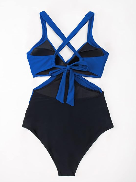 Carly Colorblock Cutout Plus Size Swimsuit