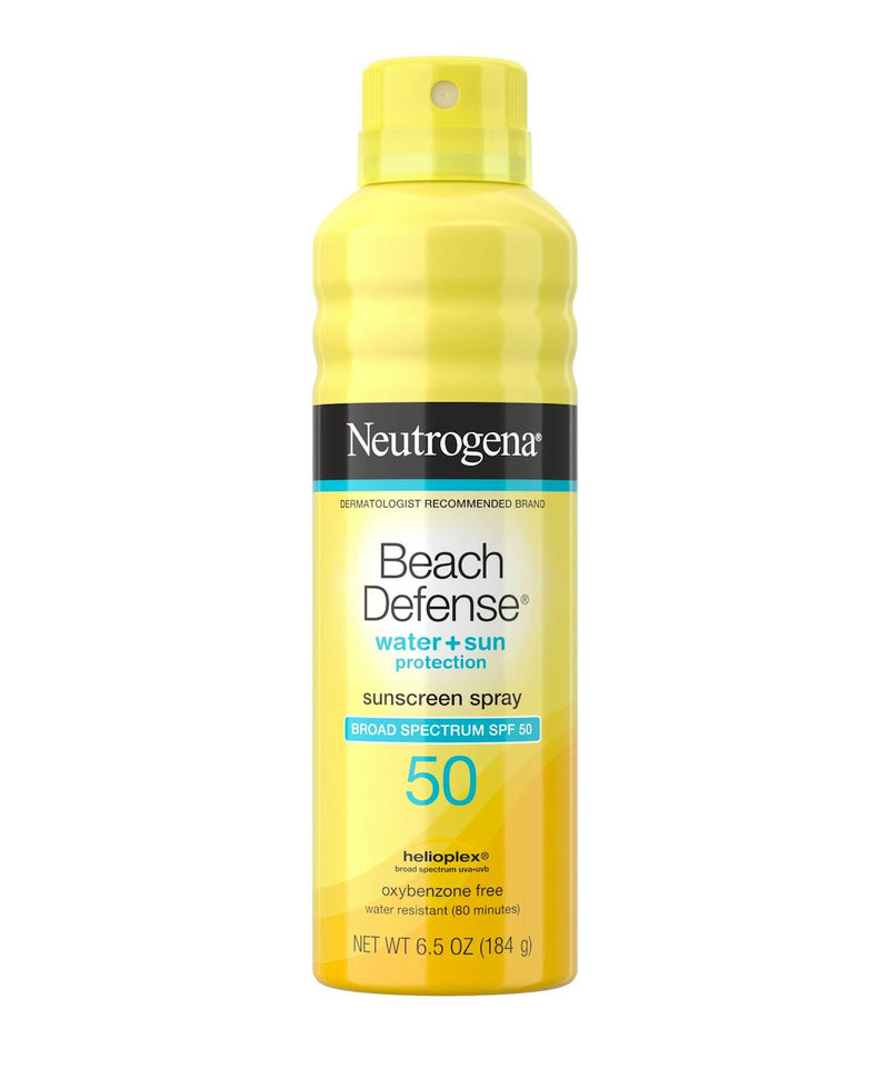 Beach Defense® Water + Sun Protection Sunscreen Spray Broad Spectrum SPF50 184g