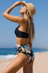 Dreamland Bloom Shirred High Waist Bikini Set