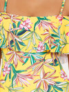 Tropical Floral Print Bardot Swimsuit