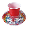 Rainbow Glitter Inflatable Drink Holder (pack of 2)