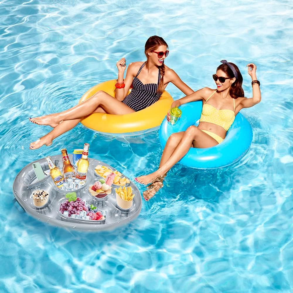 inflatable pool bar - pool tray for breakfast - bali style pool tray for serving