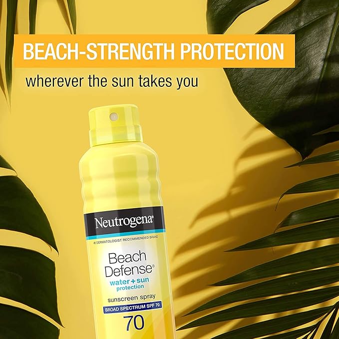 Beach Defense® Water + Sun Protection Sunscreen Spray Broad Spectrum SPF70  192ml