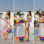 Rainbow Inflatable Hammock Float 55"