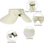 Wide Brim Roll-Up Straw Hat