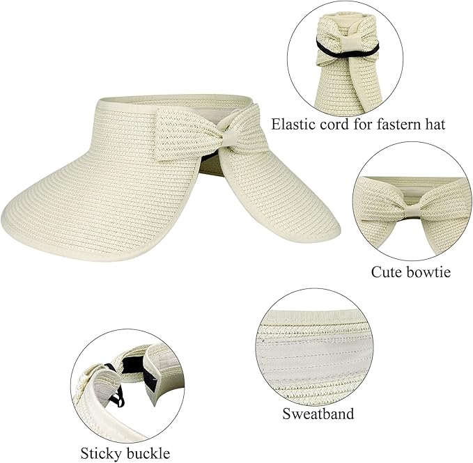 Wide Brim Roll-Up Straw Hat