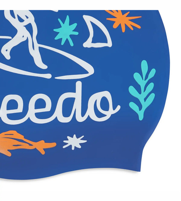 Speedo Slogan Printed Silicone Cap