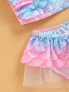 Printed Ruffle 2pcs Bikini Set