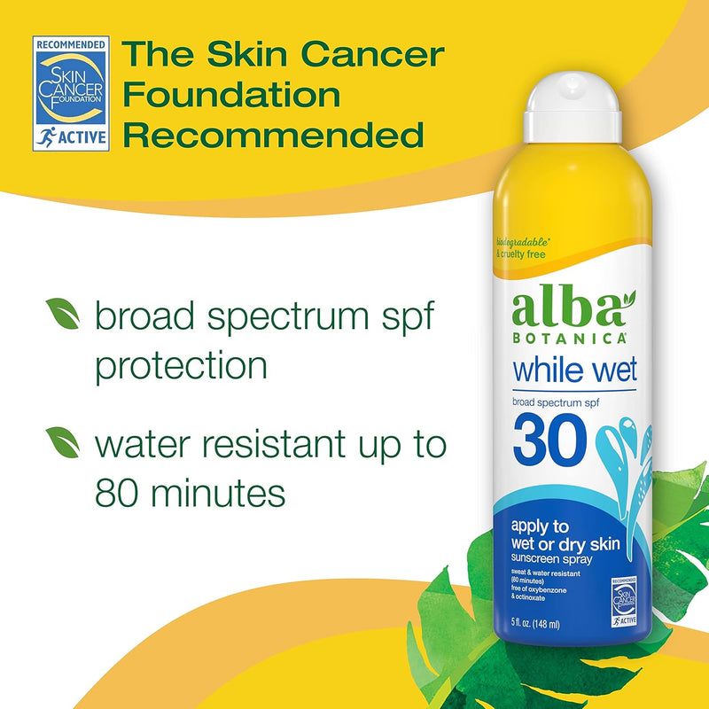 Alba Botanica While Wet Sunscreen Spray - SPF30 148ml