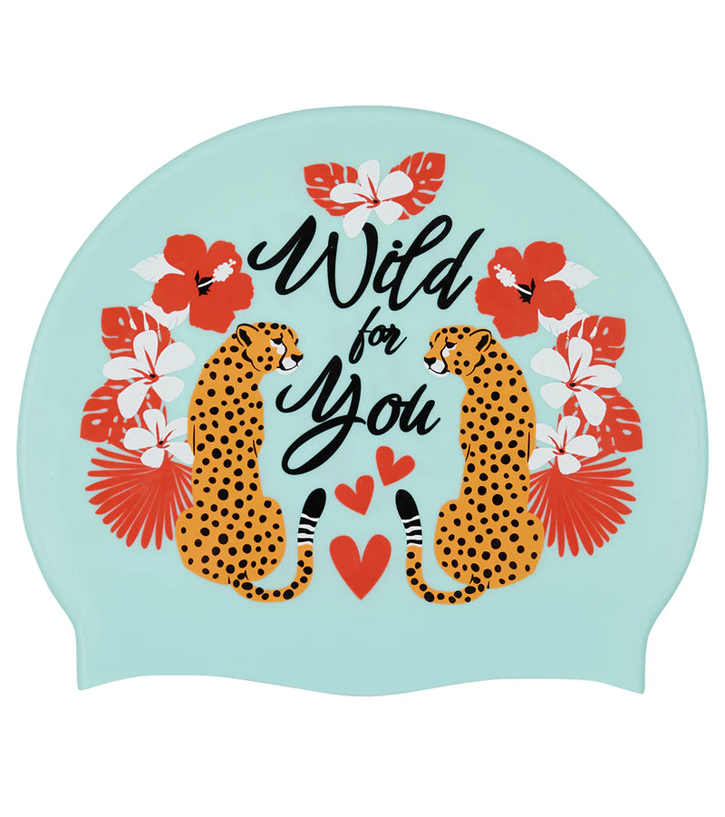 Limited Edition Wild For You Silicone Swim Cap