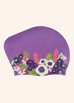 Spring Meadow Long Hair Bun Silicone Swim Cap