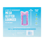 Inflatable Mesh Glitter Lounger With Cupholder