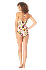 High Neck Smocked Swimsuit