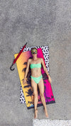 Sundowner Print Suede Beach Towel