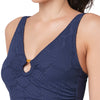 Textured Tummy Control One-Piece
