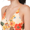 Floral Lace Up Swimsuit