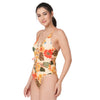 Floral Lace Up Swimsuit