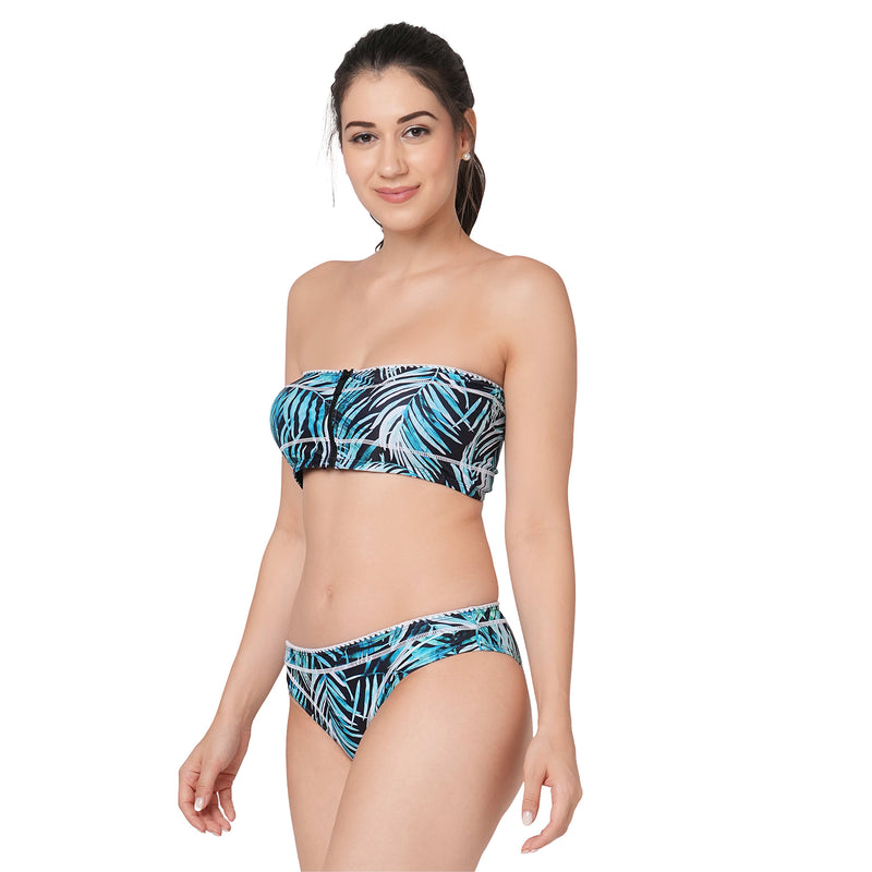 Tropical Bandeau Bikini Set