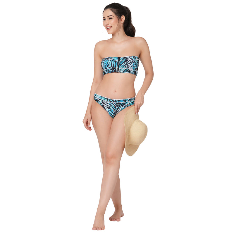 Tropical Bandeau Bikini Set