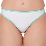 White Long Line Bikini Set