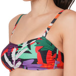 Tropical Leaf Bandeau Bikini Set