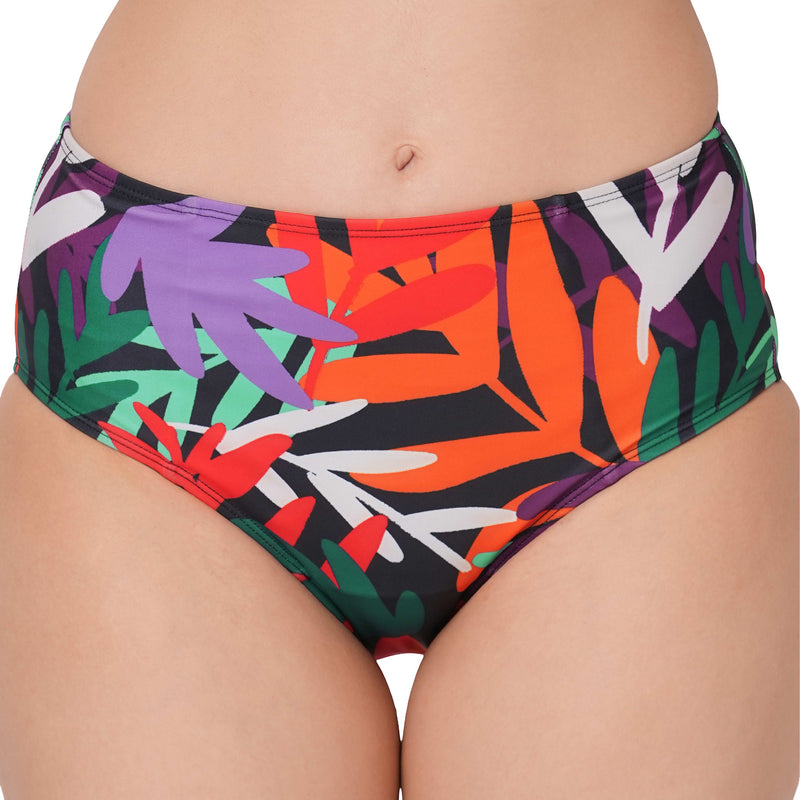 Tropical Leaf Bandeau Bikini Set