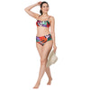 Tropical Leaf Bandeau Bikini Set