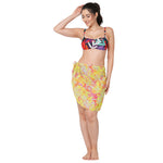 Tropical Leaf Bandeau Bikini Set