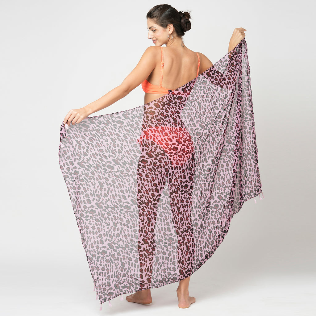 Pink Leopard Sarong
