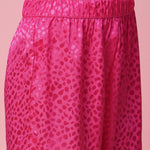 Jacquard Fuchsia Shorty Set